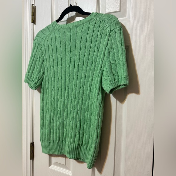 Polo Ralph Lauren Cable Knit Short Sleeve Sweater - Picture 7 of 8